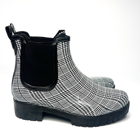 Jeffrey Campbell Plaid Cloudy Rain Boots - Picture 3 of 7